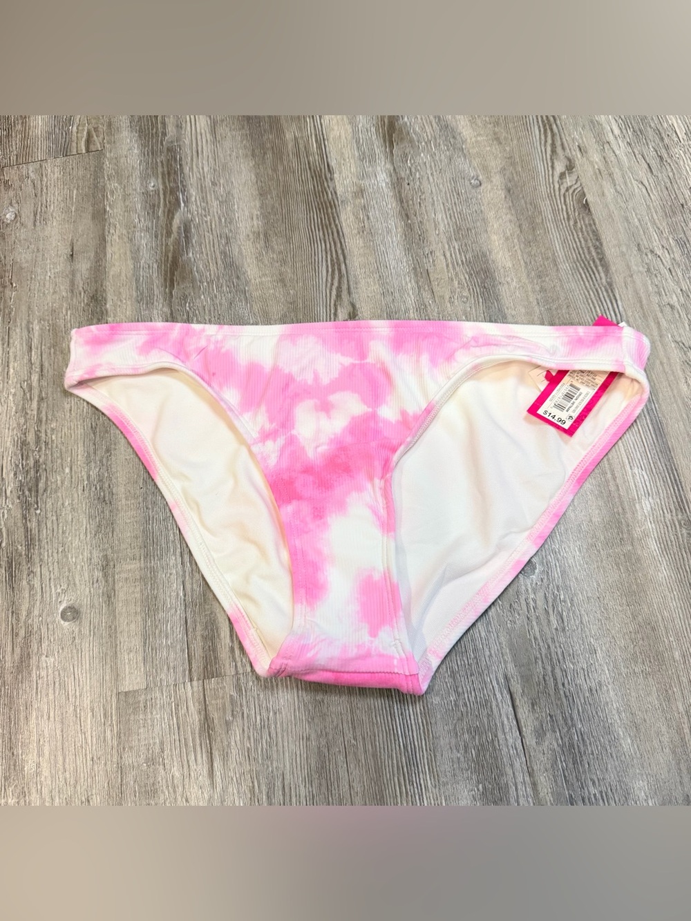 Target Pink and White Tie-Dye Bikini Bottoms